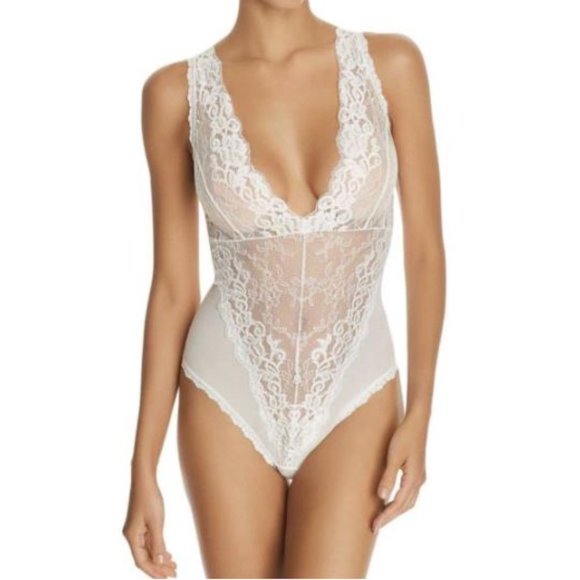 Hanky Panky Bridal Collection Deep-V Bodysuit L - Picture 1 of 3
